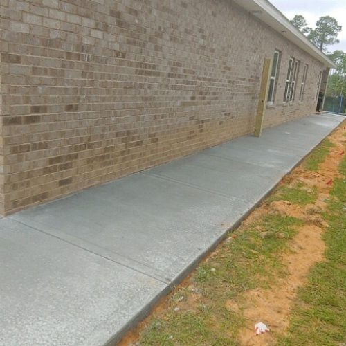 boulder concrete sidewalk
